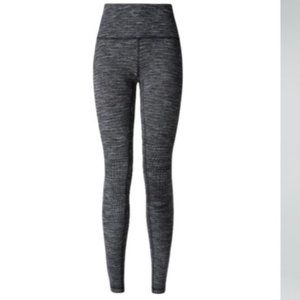 Lululemon Wunder Under Pant III Coco Pique Black White - Size 2